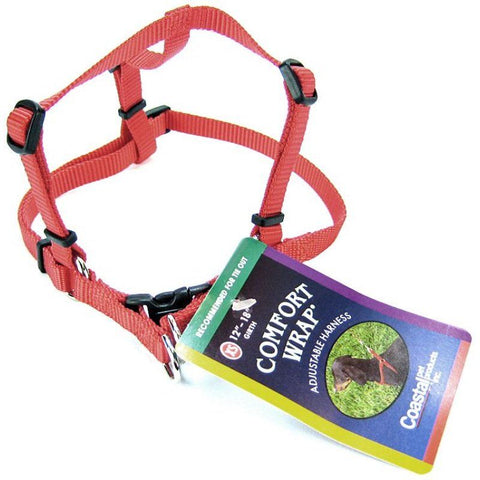 Tuff Collar Comfort Wrap Nylon Adjustable Harness-Red