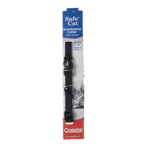 Coastal Pet Safe Cat Nylon Adjustable Breakaway Collar-Black