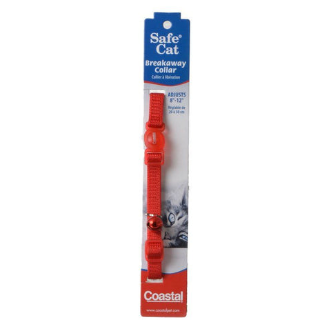 Coastal Pet Safe Cat Nylon Adjustable Breakaway Collar-Red