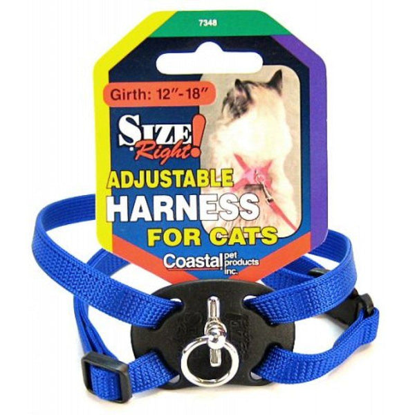 Coastal Pet Size Right Nylon Adjustable Cat Harness-Blue