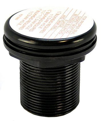 Lifegard Aquatics Double Threaded Bulkhead-Black