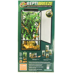 Zoo Med Reptibreeze Open Air Aluminum Screen Cage-Black
