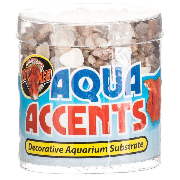 Zoo Med Aquatic Aqua Accents Aquarium Substrate-Light River Pebbles