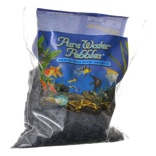 Pure Water Pebbles Aquarium Gravel-Jet Black