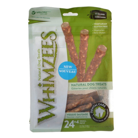 Whimzees Natural Dog Treats-Veggie Sausage Sticks