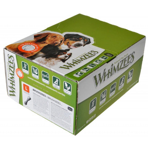 Whimzees Brushzees Large Dental Treats-Bulk