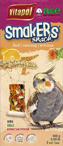 A&E Cage Company Smakers Cockatiel Fruit Treat Sticks