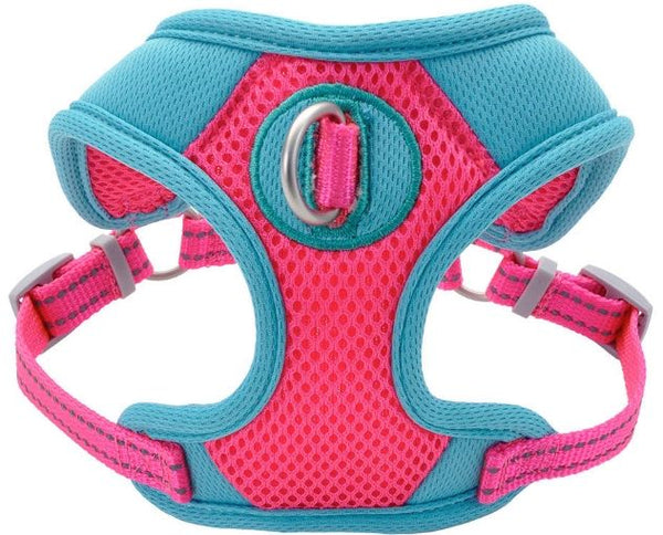 Coastal Pet Pro Reflective Mesh Dog Harness Fuchia with Teal 1