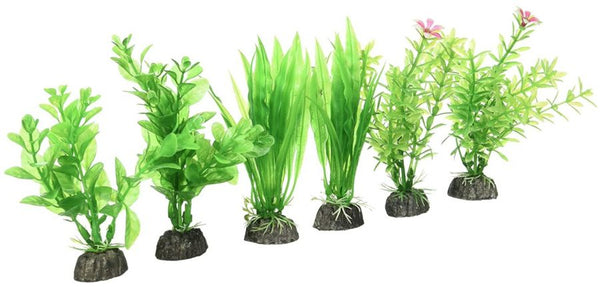 Penn Plax Plastic Plant Pack 4