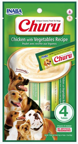 Inaba Churu Chicken with Vegetables Recipe Creamy Dog Treat