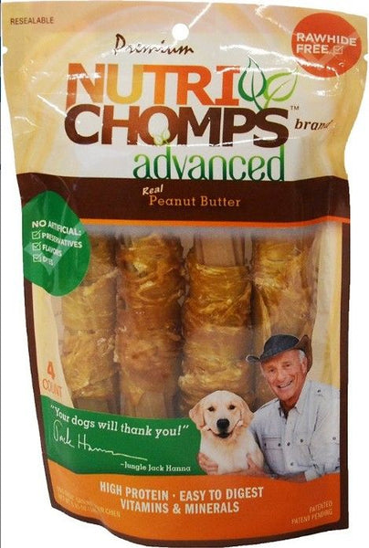 Nutri Chomps Advanced Twists Dog Treat Peanut Butter Flavor