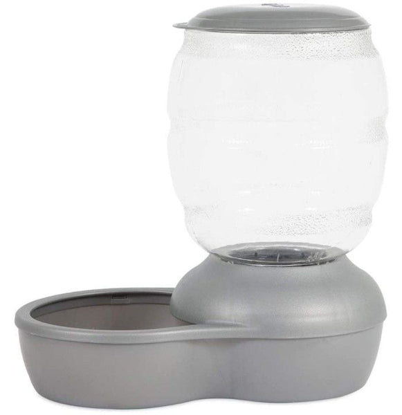 Petmate Replendish Pet Feeder with Microban Pearl Silver Gray