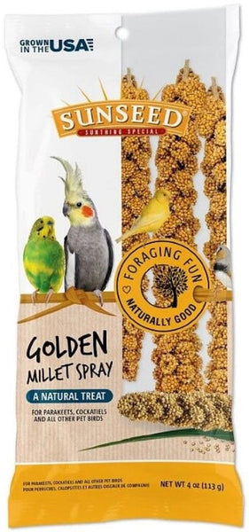 Sunseed Golden Millet Spray Natural Bird Treat