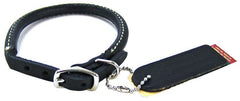 Circle T Pet Leather Round Collar-Black