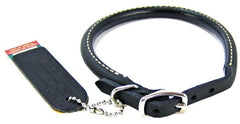 Circle T Pet Leather Round Collar-Black