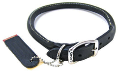 Circle T Pet Leather Round Collar-Black