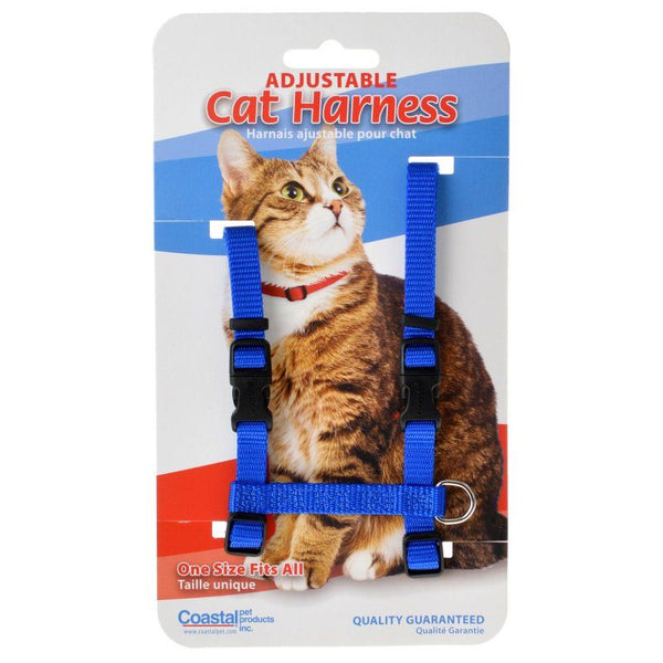 Tuff Collar Nylon Adjustable Cat Harness-Blue