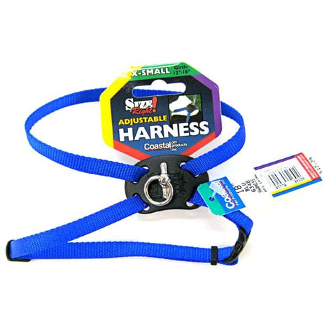 Coastal Pet Size Right Adjustable Nylon Harness-Blue