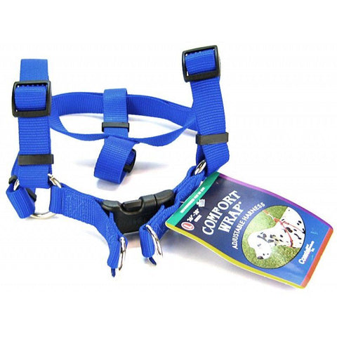 Tuff Collar Comfort Wrap Nylon Adjustable Harness-Blue