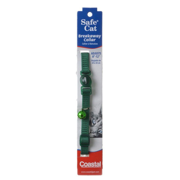 Coastal Pet Safe Cat Nylon Adjustable Breakaway Collar-Hunter Green