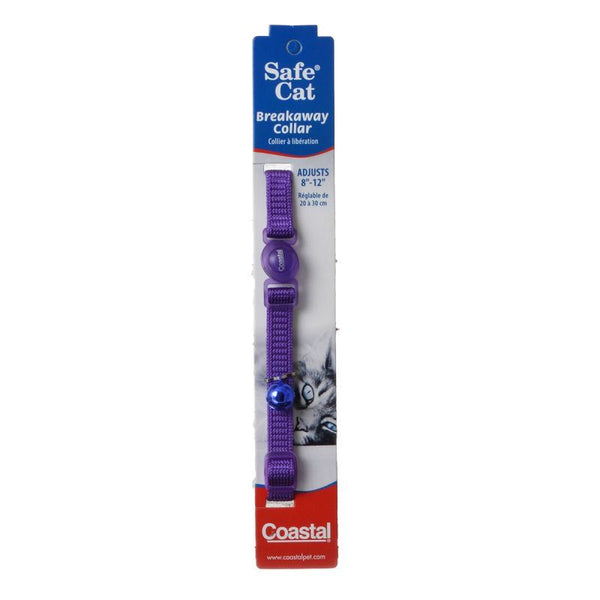 Coastal Pet Safe Cat Nylon Adjustable Breakaway Collar-Purple