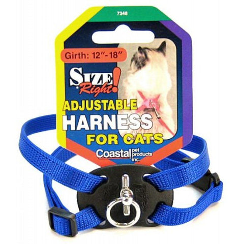 Coastal Pet Size Right Nylon Adjustable Cat Harness-Blue