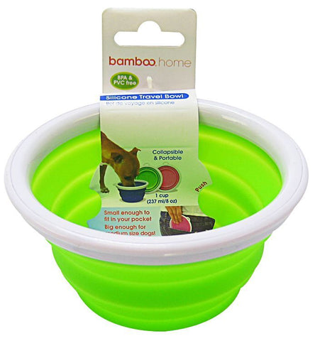 Bamboo Silicone Travel Bowl-Assorted