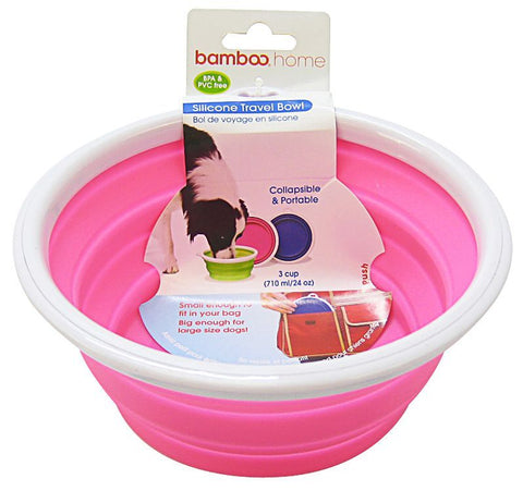 Bamboo Silicone Travel Bowl-Assorted