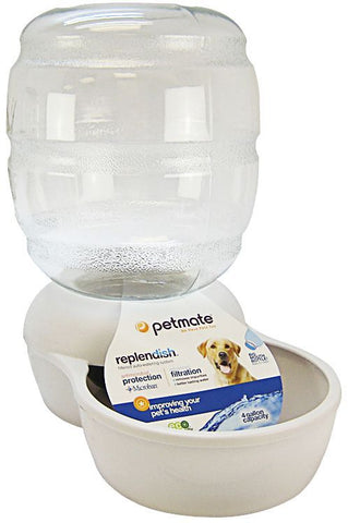 Petmate Replendish Waterer-Pearl Silver Gray