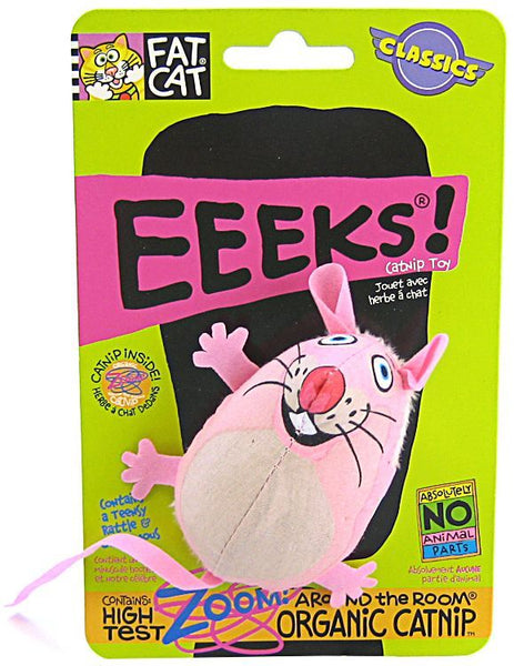 Fat Cat EEEKS Cat Toy with Catnip-Assorted