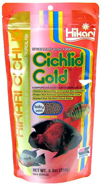 Hikari Cichlid Gold Color Enhancing Fish Food-Baby Pellet