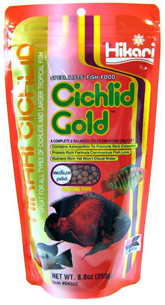 Hikari Cichlid Gold Color Enhancing Fish Food-Medium Pellet