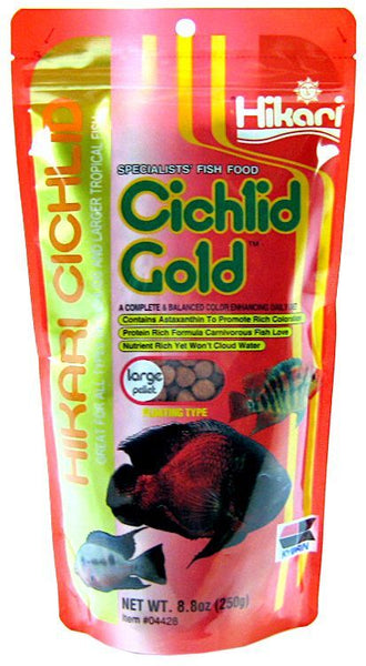 Hikari Cichlid Gold Color Enhancing Fish Food-Large Pellet