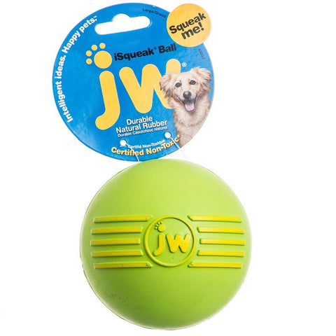 JW Pet iSqueak Ball-Rubber Dog Toy