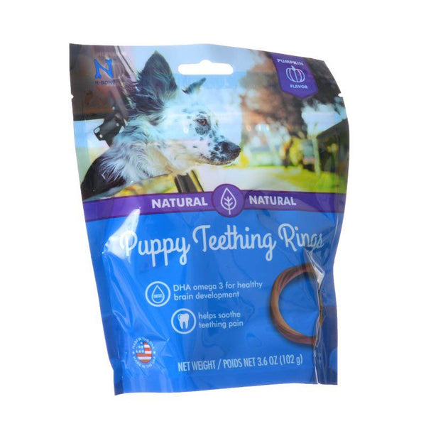 N-Bone Puppy Teething Ring-Pumpkin Flavor