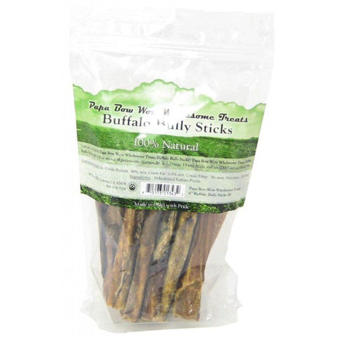 Papa Bow Wow Buffalo Bully Sticks-6" Long