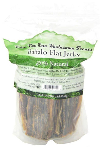 Papa Bow Wow Buffalo Flat Jerky-6" Long