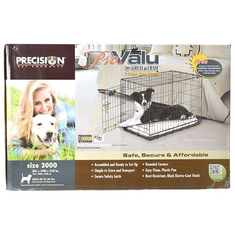 Precision Pet Pro Value by Great Crate-1 Door Crate-Black