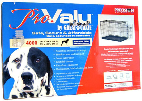 Precision Pet Pro Value by Great Crate-1 Door Crate-Black