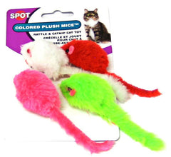 Spot Colored Plush Mice Cat Toys