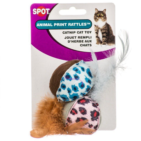 Spot Spotnips Rattle with Catnip-Animal Print