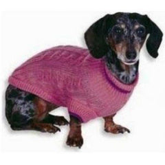 Fashion Pet Cable Knit Dog Sweater-Pink