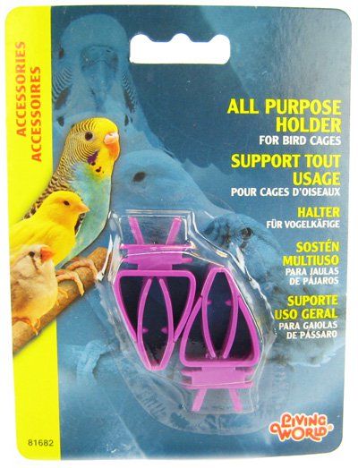 Living World All Purpose Holder for Bird Cages-Plastic