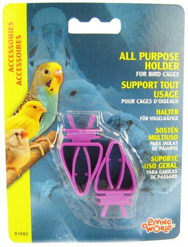 Living World All Purpose Holder for Bird Cages-Plastic