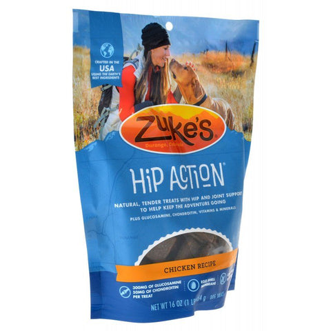 Zukes Hip Action Hip & Joint Supplement Dog Treat-Roasted Chicken Recipe