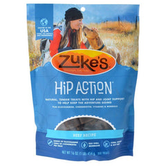 Zukes Hip Action Hip & Joint Supplement Dog Treat-Roasted Beef Recipe