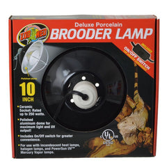 Zoo Med Delux Porcelain Brooder Lamp-Black