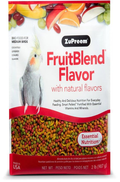 ZuPreem FruitBlend Flavor Bird Food for Medium Birds