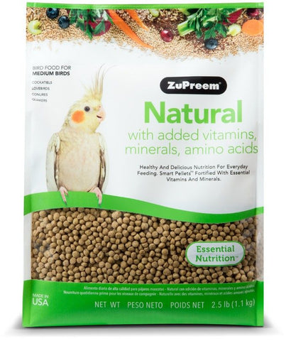 ZuPreem Natural Blend Bird Food-Cockatiel