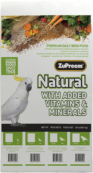 ZuPreem Natural Blend Bird Food-Cockatiel